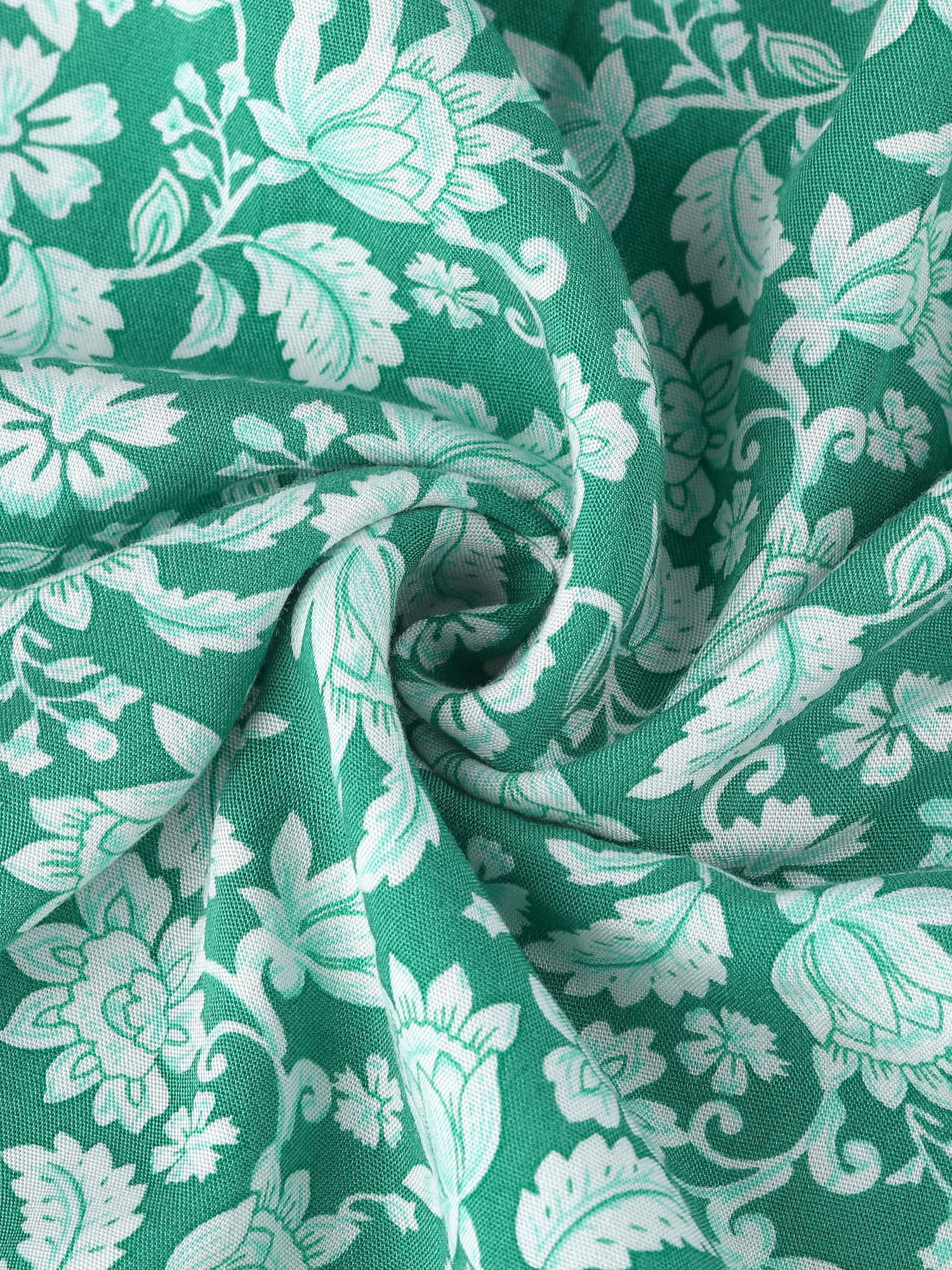 DARING DIVA Women's Plus Size Drawstring V Neck Babydoll Midi Flowy Dress 4X Green