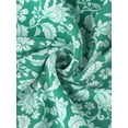 thumbnail image 6 of DARING DIVA Women's Plus Size Drawstring V Neck Babydoll Midi Flowy Dress 1X Green, 6 of 6