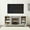 White, variant on 58" Mantel Stone TV Stand, Entertainment Center with Open Storage Space and Adjustable Shelves, TV Consoles for Living Room, Cherry