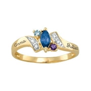Personalized One Love Ring 10K Gold Genuine or Simulated Gemstone