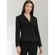 thumbnail image 4 of Blazer corto de oficina para mujer Blazer corto de trabajo de manga larga con solapa con muescas Negro S, 4 of 5