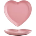 thumbnail image 1 of 2pcs 6 Inch 8 Inch Matte Heart Shaped Ceramic Dinner Plate for Salad Dessert Steak, 1 of 4