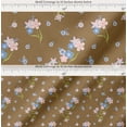 thumbnail image 2 of Soimoi Cotton Voile Fabric Leaves & Periwinkle Floral Print Fabric by Yard 42 Inch Wide, 2 of 7
