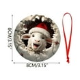 thumbnail image 2 of Lilgiuy Fun Christmas Animals Ornaments, Sheep Christmas Ornaments Acrylic Farm Christmas Tree Decorations Hanging Pendant, Adults Men Friend Dad Xmas Ornaments Home Decor Gifts, 2 of 6