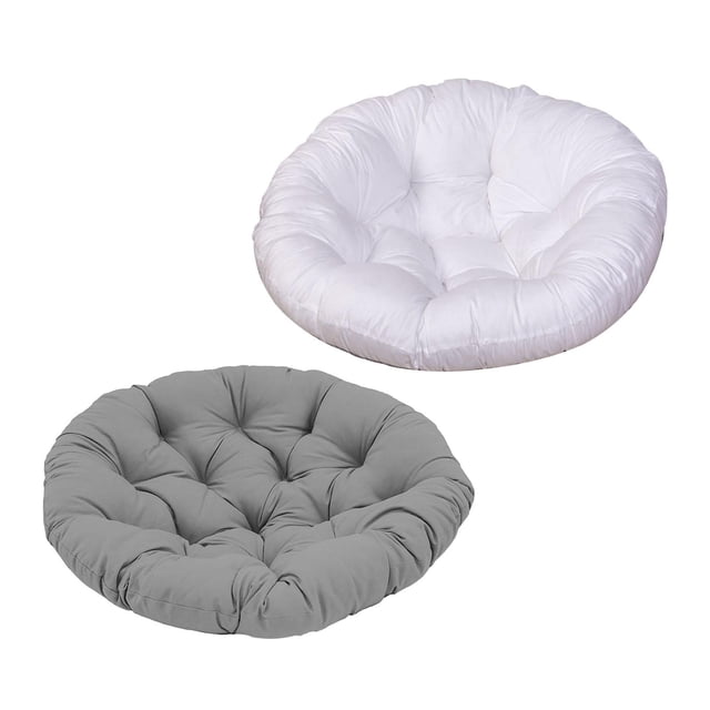 Cojín para asiento de exterior de 24x24 pulgadas, 2 uds., almohadillas para silla, cojín redondo lavable extraíble para asiento, cojín para asiento de Patio para jardín, silla SM SunniMix Cojín de asiento de columpio