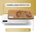 thumbnail image 6 of Case Yard Wooden Case Outside Soft TPU Silicone Slim Fit Shockproof Wood Protective Phone Cover for Girls Boys Men and Women Supports Wireless Charging Sucra Donna Day of Dead Design case for iPhone-X, 6 of 7