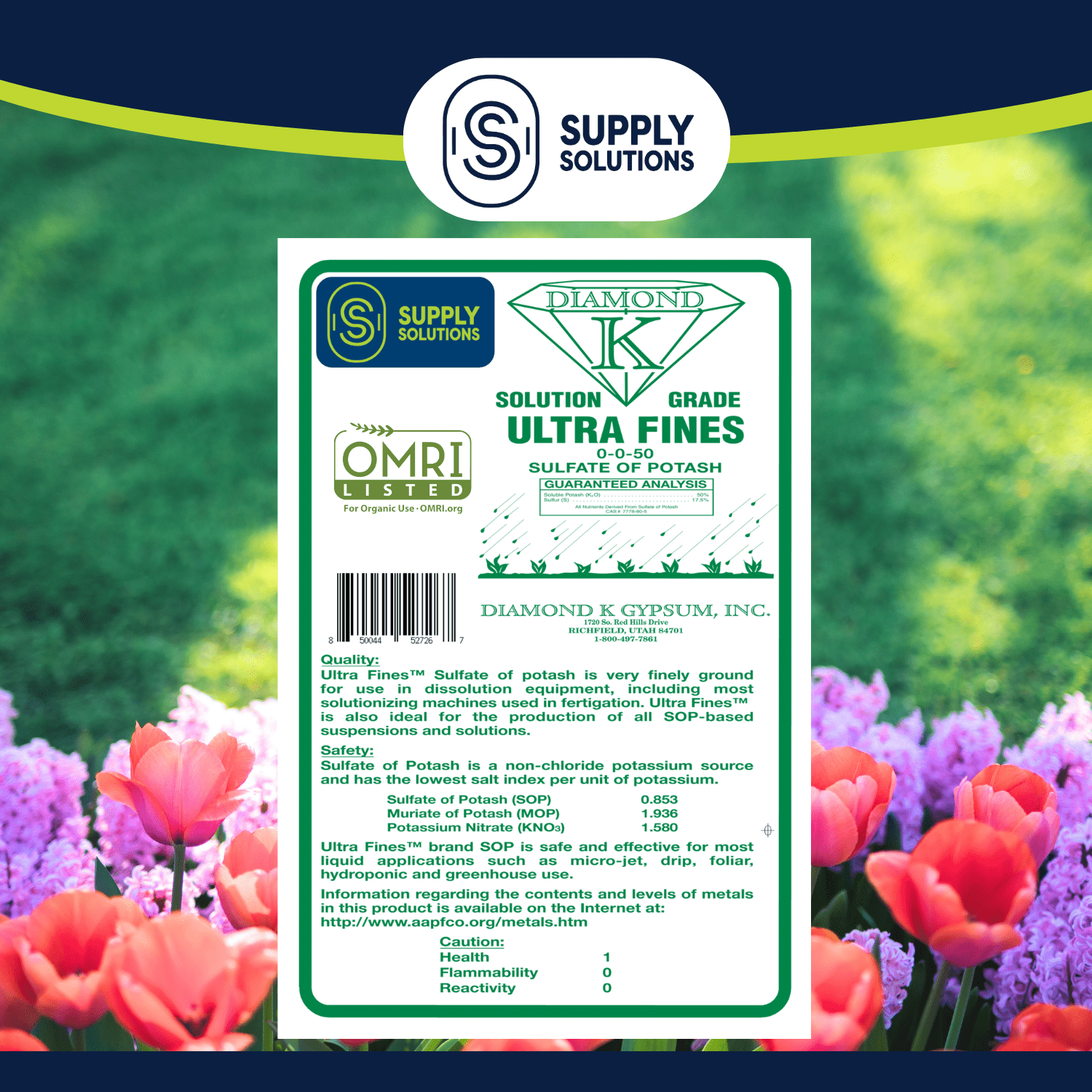 Supply Solutions Sulfate of Potash 0-0-50 Plant Food Organic Lawn Fertilizer (5 Pounds)