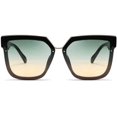 thumbnail image 1 of FEISEDY Fashion Women Men Sunglasses Square Frame Metal Shape Nesting Lenses B2595, 1 of 14