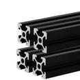 thumbnail image 6 of 4pcs 1150mm T Slot 2020 Aluminum Extrusion European Standard Anodized Linear Rail for 3D Printer Parts and CNC DIY (Black), 6 of 6