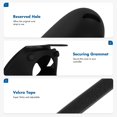 thumbnail image 5 of Empuñadura protectora de diseño compatible con 2 accesorios de controlador Cubierta protectora de empuñadura antiproyección con correa ajustable (negro), 5 of 5
