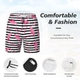 thumbnail image 3 of Balery Flamingos Bañador para hombre, shorts de playa de secado rápido con entrepierna y forro de compresión-3X-Large, 3 of 6