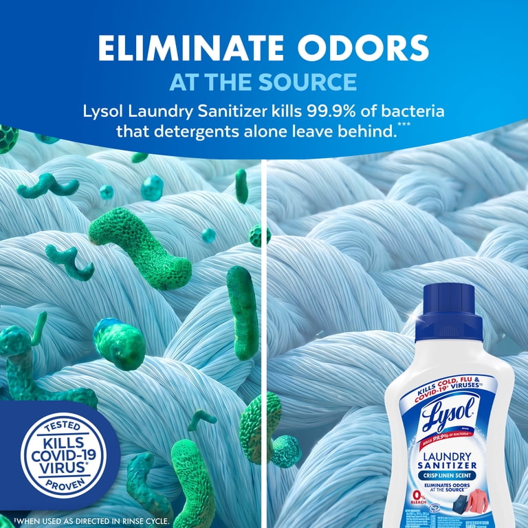 Lysol Laundry Sanitizer Liquid, Crisp Linen, 2-Pack photo 3