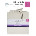 thumbnail image 2 of Mainstays Washed Ultra Soft Microfiber Bed Sheet Set, Full, Papyrus Biege, 4 Piece, 2 of 6