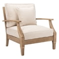 thumbnail image 4 of Ssafavieh Martinique Coastal Eucalyptus Wood Solid Print Armchair, Natural / Beige, 4 of 11