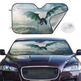 thumbnail image 2 of Kdxio Cloud Sky Green Dragon Print Windshield Sun Shade,UV Rays and Sun Heat Protection,Sunshade for Car Windshield,Car Shade Front Windshield - Medium, 2 of 5