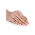 thumbnail image 2 of 7/10 Carat (Ctw) Morganite Crossover Ring in 10K Rose Pink Gold with Diamonds for Women, 2 of 6