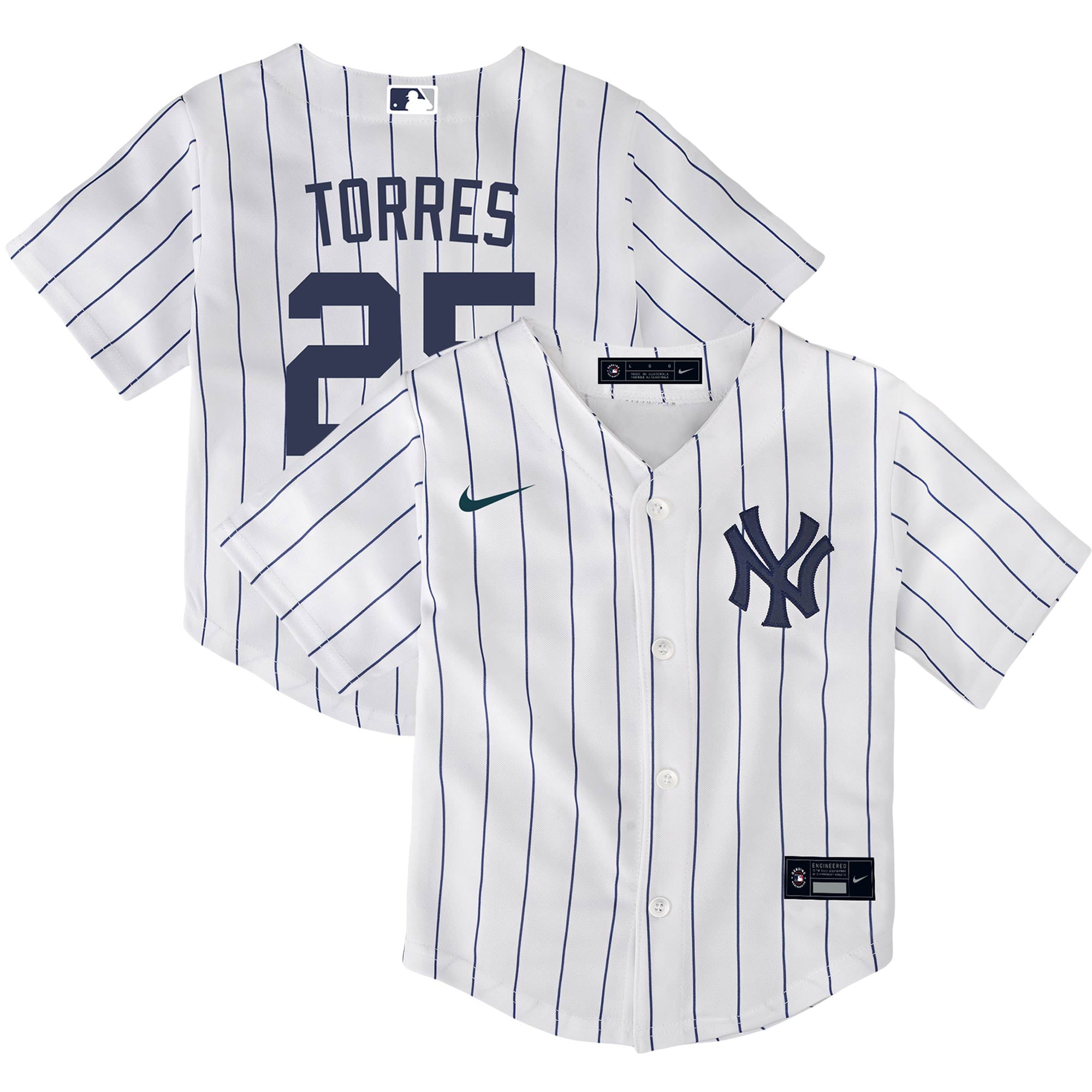 Outerstuff Gleyber Torres New York Yankees Navy Blue Youth Cool Base Alternate Replica Jersey