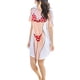 thumbnail image 2 of VISgogo Vestido Casual de Verano para Mujer, Estampado de Bikini 3D Cuello Redondo Manga Corta Relax-Fit One Piece para Damas, S/M/L/XL/XXL VISgogo  moda, 2 of 5