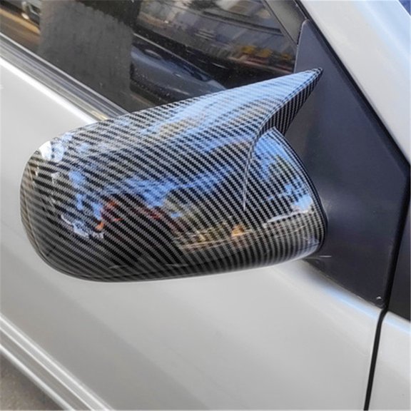 Yassdwbn 2x Carbon Fiber Style Rearview Side Mirror Covers For Toyota Corolla 2007-2013