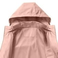 thumbnail image 5 of Women's Plus Size Lightweight Waterproof Windbreaker Jacket with Detachable Hood with Zippered Pockets for Hiking Travel, 5 of 6