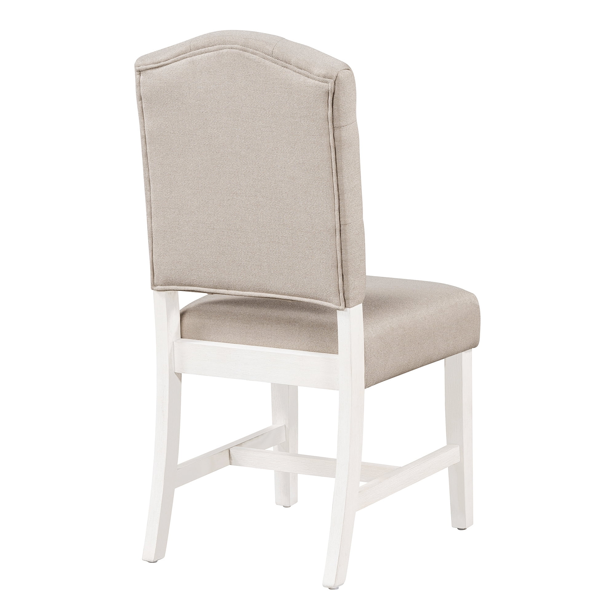 Euroco Fabric Dining Chairs Set of 4, Upholstered Dining Room Chairs with Thicken Cushion and Wood legs,Modern Accent Chair Side Chairs for Living Room,Off White