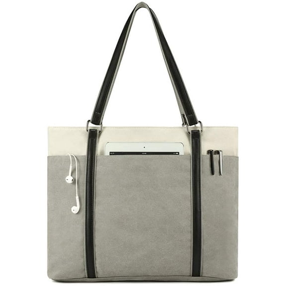 PIKADINGNIS Tote Bag for Women Fashion Canvas Designer Splice Handbag Purse Shoulder Bag