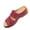 Red, variant on Slides for Women Summer Women's Slide Sandals Slippers Plus Size Carving Wedge Heel, Black-36
