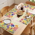 thumbnail image 5 of Spring Watercolor Placemats Set of 1, Tulip Flowers Yellow Plaid Non-Slip Place Mats Washable Table Mats for Kitchen Dining Table Decorations Indoor/Outdoor, 5 of 9