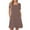 Khaki, variant on Fnooota Summer Dresses for Women, Short Sleeve Loose Holiday Casual Midi Dresses Blue Size S-2XL