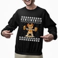thumbnail image 2 of Christmas Sweatshirt, Gingerbread Lifter Christmas Sweatshirt, Funny Weightlifting Ugly Holiday Jumper, Festive Gym Lover Gift for Men & Women, 2 of 5