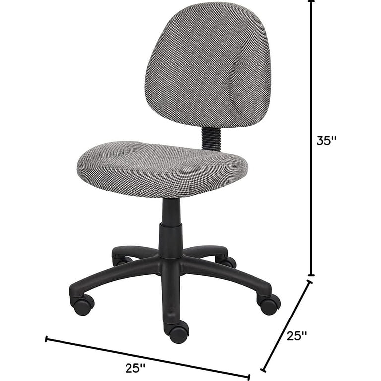 Boss office products perfect posture delux fabric task chair with adjustable arms in black sales