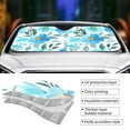 thumbnail image 5 of XMXY Car Sun Shade Windshield, Watercolor Blue Floral Print Automotive Front Window Sun Visor for Cars SUV Trucks, Small Size, 5 of 8