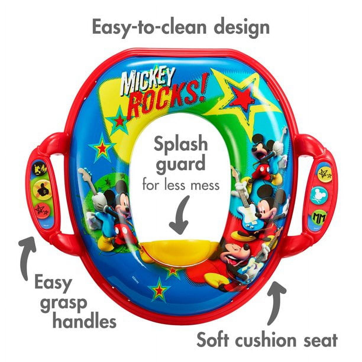 Disney Mickey Mouse Soft Potty Seat With Handles 18m+, Toddler Potty Training Toilet Seat