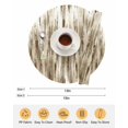 thumbnail image 6 of 15 Inch Round Placemats Set of 4, Brown Beige Vintage Non Slip Heat Insulation PP Table Mats, Retro Abstract Art Washable Place Mats for Kitchen Dining Party Table Decor, 6 of 7