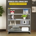 thumbnail image 2 of VEVOR Stainless Steel Shelving, 5-Tier Storage Shelving Unit, 70.9 x 17.7 x 59 inch Heavy Duty Storage Shelving,Stainless Steel Garage Shelf, 1650 lbs Total Capacity with Adjustable Height, 2 of 9