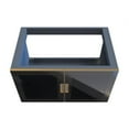 thumbnail image 5 of Rosario 36" Wood Floating Vanity Base w/ Glass Facade in Matte Blue, 5 of 6