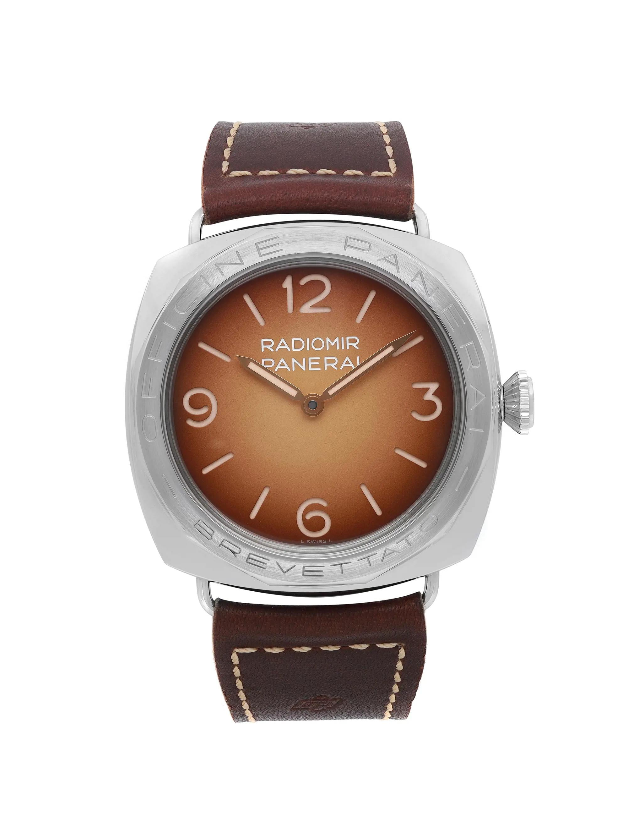 Panerai Radiomir Manual winding Brown Dial 47 mm Men s Watch PAM00662 Walmart