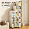 5-Tier Tall Narrow Storage Cabinet, Stackable Box Organizer Skinny ...