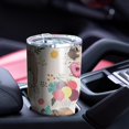 thumbnail image 4 of 30oz Dogs with Party Hats and Flowers Tumblers Stainless Steel Tumbler with Lid and Straw,Vacuum Insulated Double Wall Travel Tumbler Cups Mug with Cleaning Brush for Coffee,Tea, 4 of 7