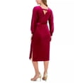 thumbnail image 2 of Taylor Womens Velvet Tie Waist Maxi Dress, Pink, 6, 2 of 2