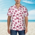 thumbnail image 4 of Haiem Lilies Flowers Printed Hawaiian Shirt for Men - Men’s Casual Beach Summer Shirts - Stretch Fabric with Modern Fit-Large, 4 of 9