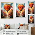 thumbnail image 4 of Designart "Hot Air Balloon Bliss In Street Art" Hot Air Balloon Floater Framed Wall Decor, 4 of 5