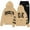 Khaki, variant on Womens Sweatsuits Letter Print Long Sleeve Hooded Sweatshirts and Pants 2 PCS Casual Fall Comfy Fashion Tracksuit Sets