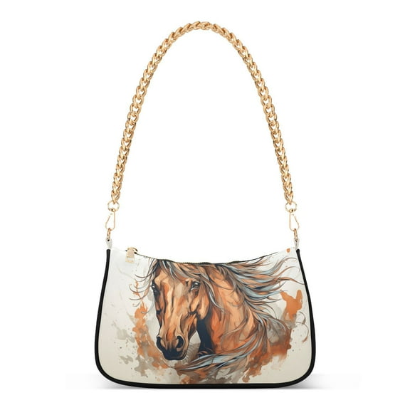 Horse HeadWomen Small Shoulder Bag Crossbody Tote Hobo Bags Purse Clutch Handbags with Chain Strap for Women