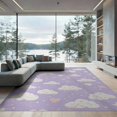 thumbnail image 2 of ODIKA 8'x10' Washable Area Rug Durable, Non-Slip Purple Dreamy Circle Motif Ombre Gradient Watercolor Contemporary for Living Room, Under Sectional, Family, 2 of 7