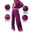 thumbnail image 4 of Hanerdun Women 2PCS Workout Set Female Hooded Long Sleeve Tracksuit Sweatsuit Purple XL, 4 of 5