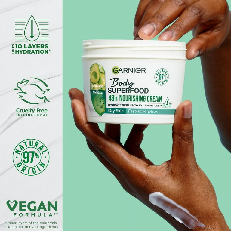 Garnier Superfood Avocado & Omega 6 Superfood Nourishing Body Cream 380ml 2  Pack - Walmart.com