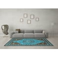 thumbnail image 3 of Ahgly Company Indoor Rectangle Oriental Light Blue Industrial Area Rugs, 5' x 7', 3 of 4