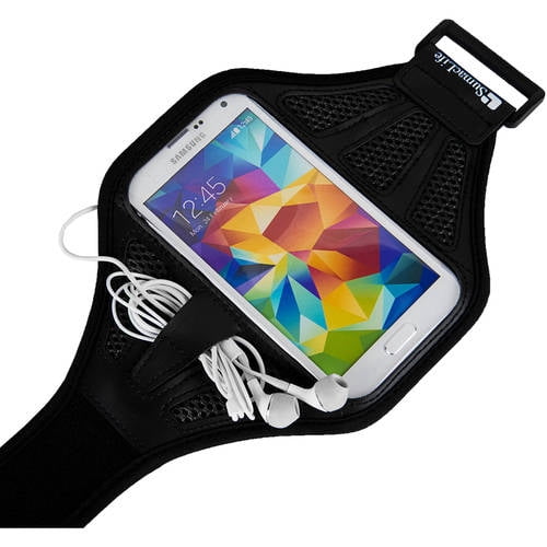 Breathable Mesh Workout Armband with adjustable strap for medium to large built arms fits 5.5in x 2.8in phones (5.25 - 5.6in Screensize)