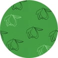 thumbnail image 1 of Ahgly Company Indoor Round Patterned Green Area Rugs, 4' Round, 1 of 6